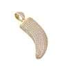 14k Yellow Hollow Gold Tooth Pendant 3 Tooth Pendant