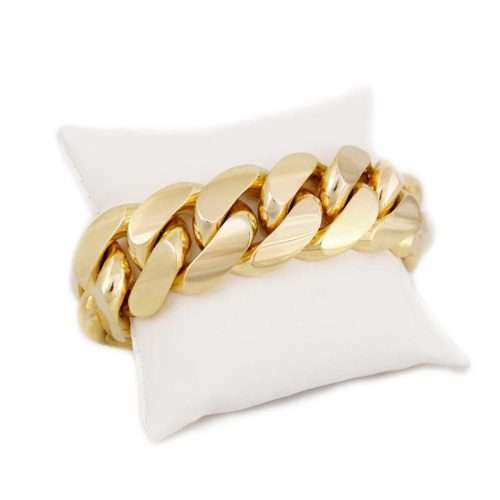 14K Gold Cuban Link Bracelet (15mm-21mm)