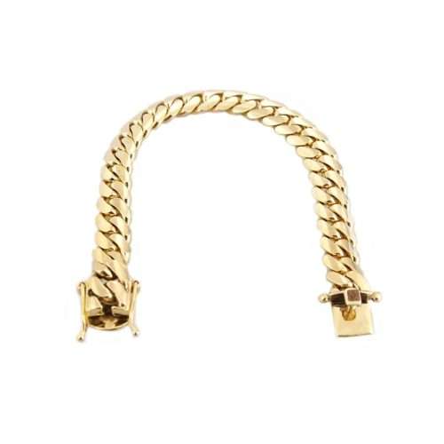 Home 4 Miami Cuban Link Solid Gold Bracelet by Grimal-16