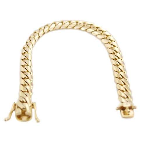 Miami Cuban Link Solid Gold Bracelet by Grimal-19