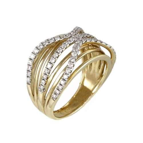 Diamond Woman Gold Ring Ring 14k - Wedding Band