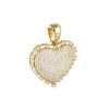 10k Yellow Gold Iced Heart Pendant 3 10k Yellow Gold Iced Heart Pendant