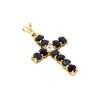 18k Yellow Gold Sapphire Cross Pendant 5 Earring