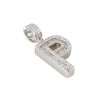 14k White Gold Diamond Letter Pendant 5 Gold