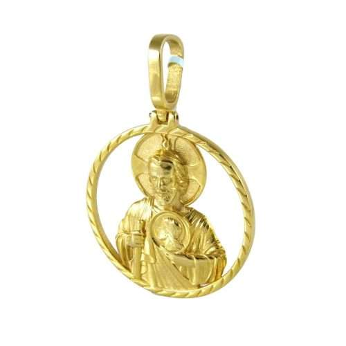 San Judas Solid Gold Pendant 10k - Gold