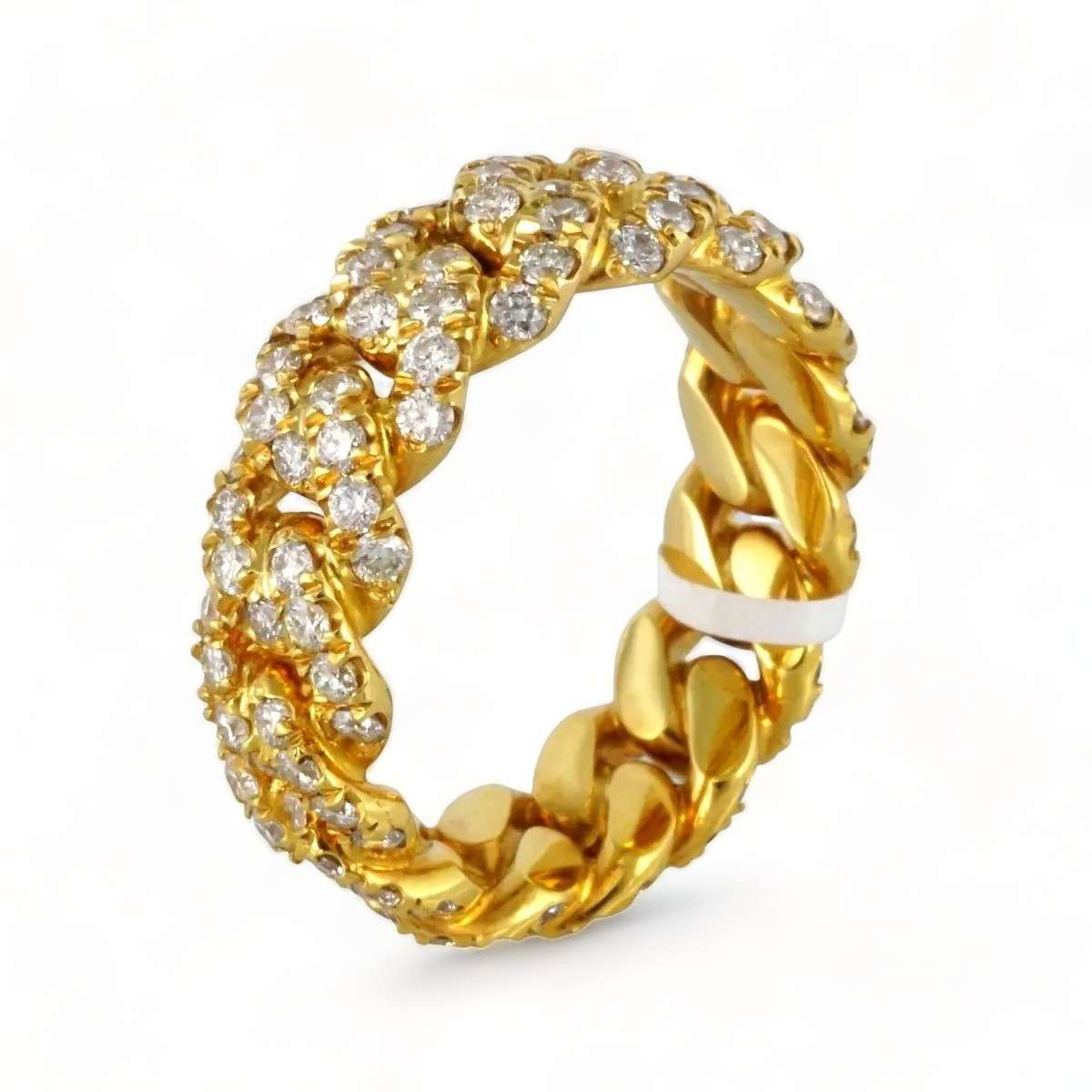 14k Yellow Gold Diamond Ring for Men 1