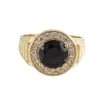Men's 10k Gold Black Stone Ring 6