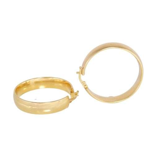 14k Yellow Gold Hoops for Women