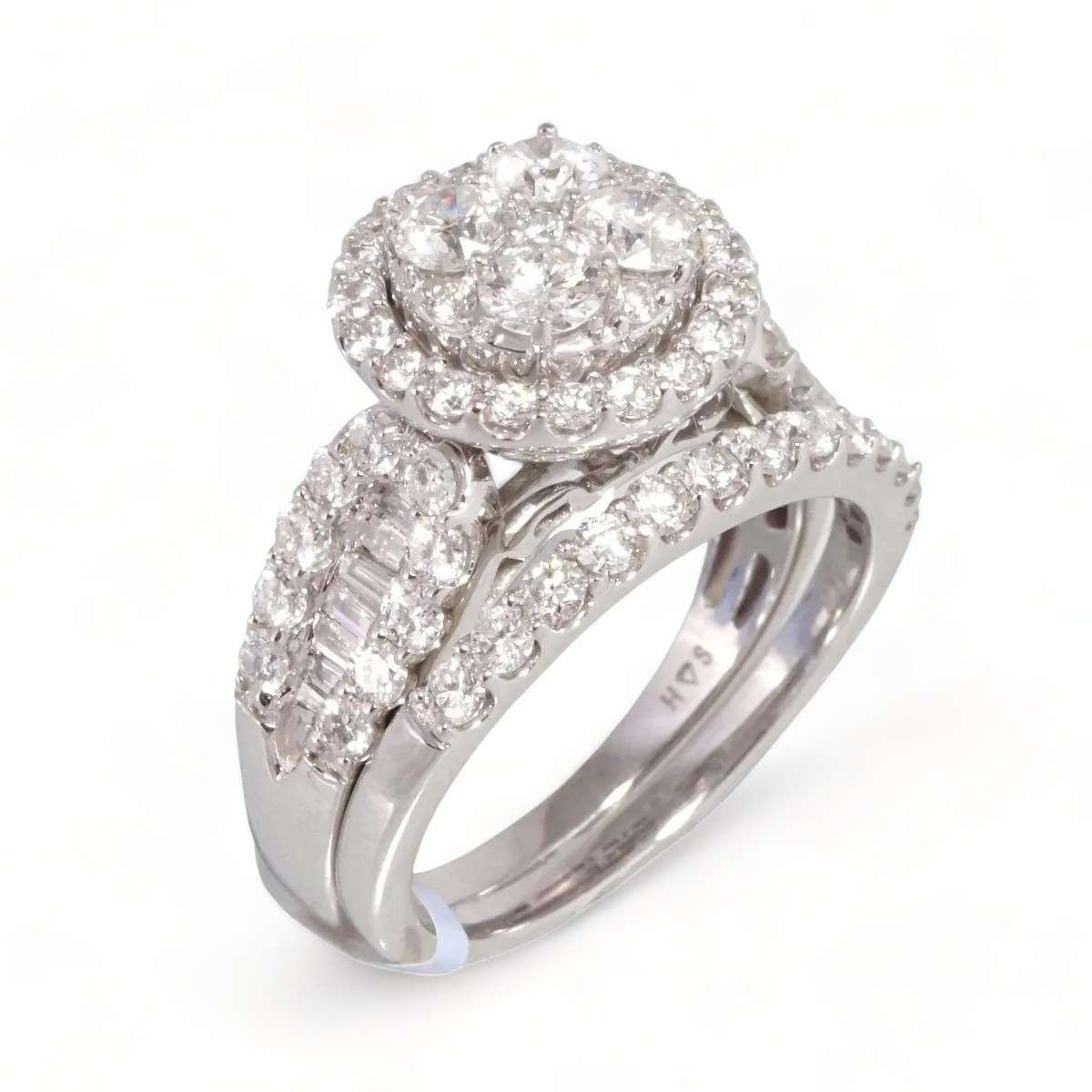 Diamond Duo White Gold Ring 14k 1