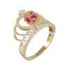 14k Yellow Gold Quinceañera Crown Ring 4 Quinceañera Crown Ring