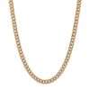 Gold chain necklace on white background