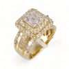 14k Gold Diamond Square Ring 5