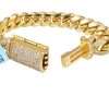 14k Gold Diamond Cuban Link Bracelet 6
