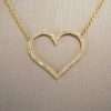 14k Gold Diamond Heart Pendant 7 Diamond Heart Pendant