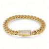 10k Gold Diamond Cuban Link Bracelet 4