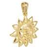 14k Yellow Solid Gold Sun Face Medal 4 14k Yellow Solid Gold Sun Face Medal