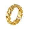 10k Solid Gold Cuban Link Ring 2 Ring for Woman