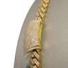 14k Diamond Prong Set Gold Cuban Link Chain 7 Prong Set Chain