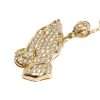 10k Yellow Hollow Gold Prayer Hands Pendant 5