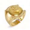 14k Yellow Gold Lion Face Ring 4