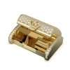 10k Yellow Gold Full Diamond Lock (22mm) 4