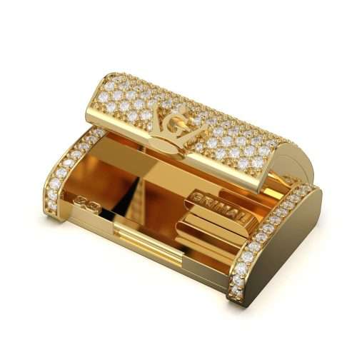 Lock 22mm full 14K Y abierto.40