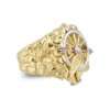 14k Arrow Wheel Gold Ring for Men 7