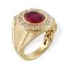 10k Yellow Gold Round Stone Ring 4 Diamond-gold-ring