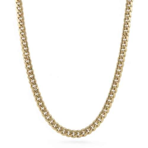 Gold Cuban link chain necklace