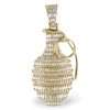 10k Yellow Gold Grenade Pendant 4 Grenade Diamond Pendant