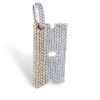 14k Gold Diamond Razor Pendant 3 Razor Pendant