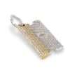 14k Gold Diamond Razor Pendant 5 Razor Pendant