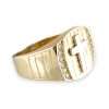 Men's Gold Cross Ring