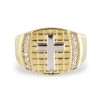 Men's Gold Cross Ring