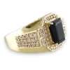 Men's 14k Yellow Gold Black Stone Ring 6 Men's Black Stone Ring