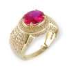 Men's 14k Gold Red Stone Ring 4 Men's Red Stone Ring