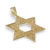 10k Yellow Hollow Gold Star of David Pendant 3