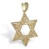 10k Yellow Hollow Gold Star of David Pendant 2 Star of David Pendant