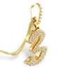 14k Gold Diamond Number 3 Pendant 4