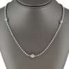 Unisex 14k White Gold Ball Chain 12