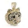 10k Gold Diamond Tiger Pendant 4 Tiger Pendant
