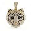 10k Gold Diamond Tiger Pendant 5 Tiger Pendant