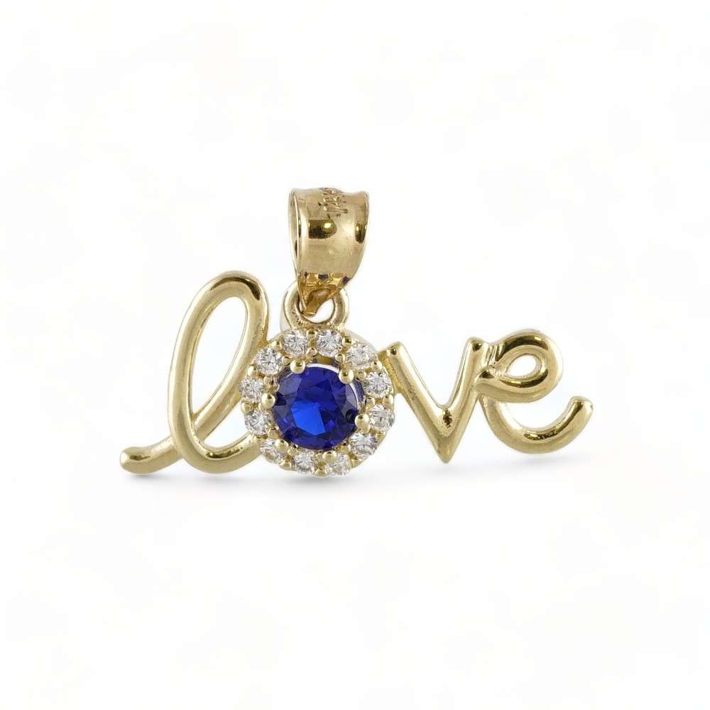 14k Yellow Hollow Gold Love Fancy Pendant 1 Fancy Pendant