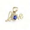 14k Yellow Hollow Gold Love Fancy Pendant 5