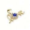 14k Yellow Hollow Gold Love Fancy Pendant 6