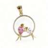 14k Yellow Hollow Gold Two Small Birds Pendant 4 Small Birds Pendant