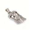 14k White Gold Diamond Jesus Face Pendant 5