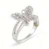 10k White Gold Diamond Butterfly Ring 4 Butterfly Ring
