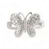 10k White Gold Diamond Butterfly Ring 6
