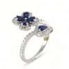 Blue Stone Flowers Ring